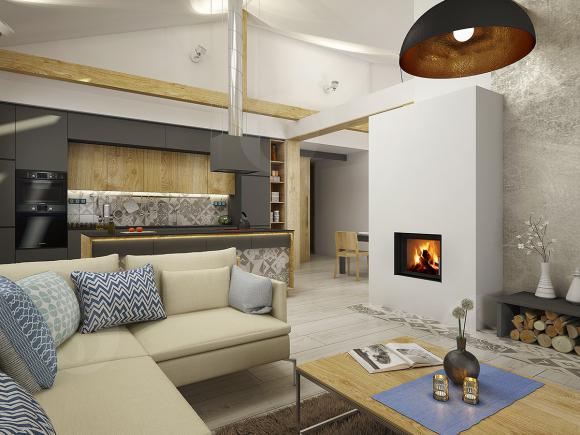 DYNAMIC 2G 66.50.01 - каминная топка прямая, двойное остекление