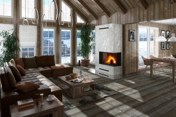 IMPRESSION R/L 2g S 71.60.34.21 - каминная топка угловая с составным стеклом