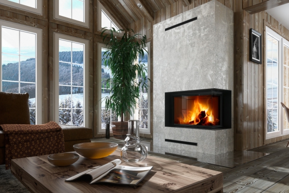 IMPRESSION R/L 2g S 71.60.34.21 - каминная топка угловая с составным стеклом